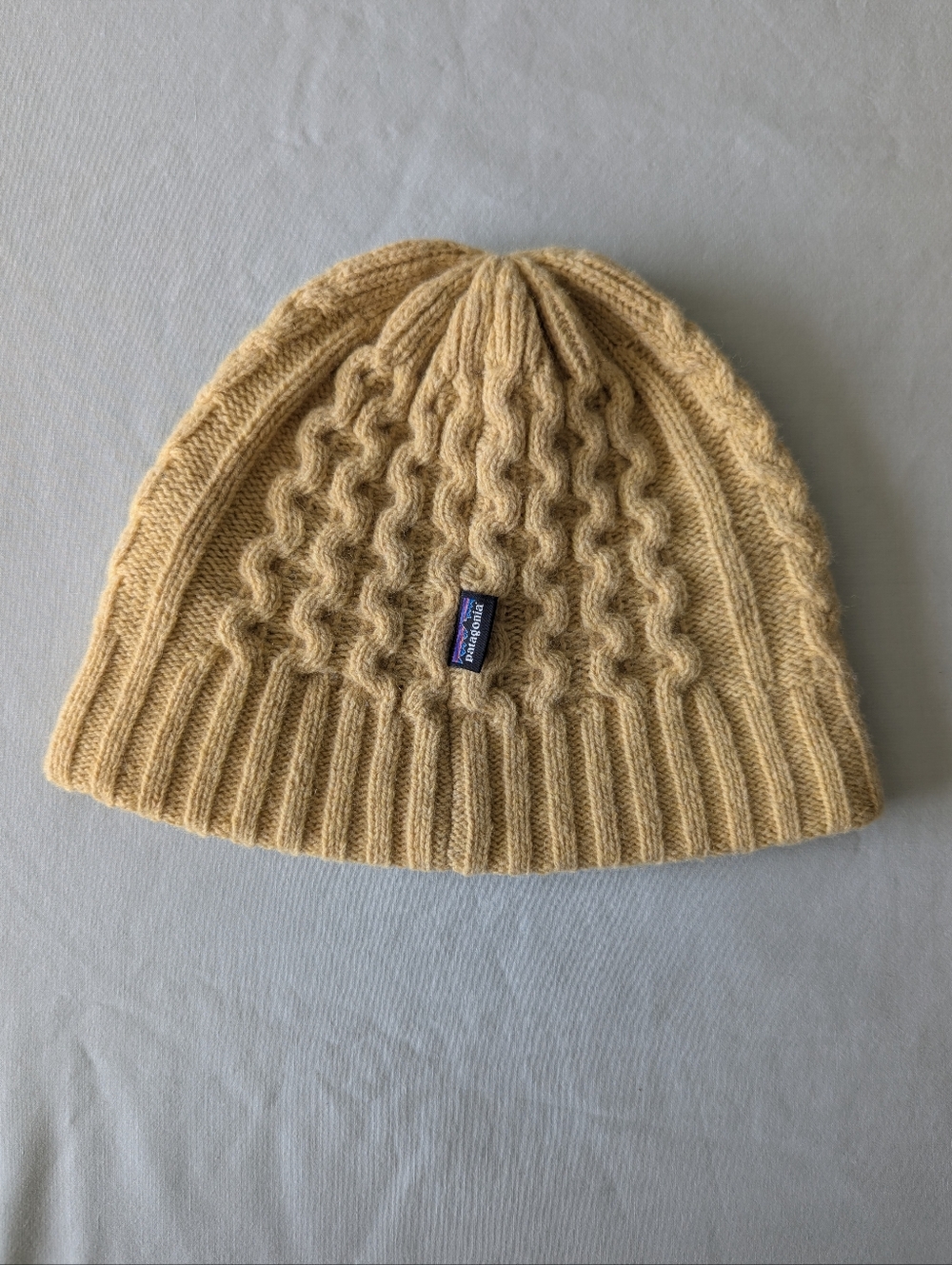 Patagonia Coastal Cable Beanie In Yellow